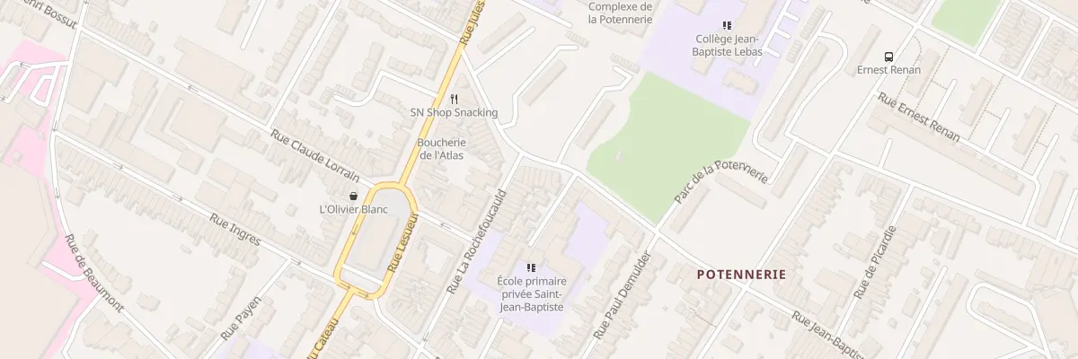 Plan du 8 Rue Jean Baptiste Notte à Roubaix