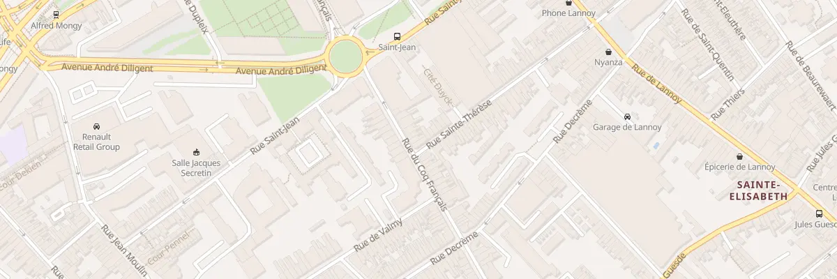 Plan du 127 Rue du Coq Français à Roubaix