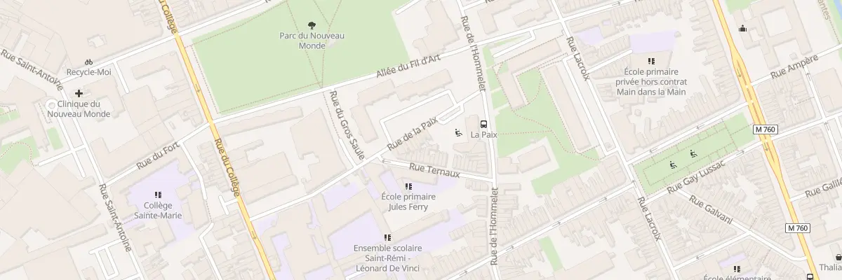 Plan du 58 Rue de la Paix à Roubaix
