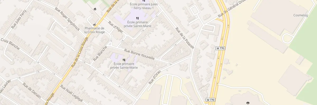 Plan du 5 Rue Suzanne Blin à Tourcoing