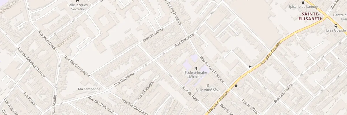 Plan du 82 Rue Decrême à Roubaix