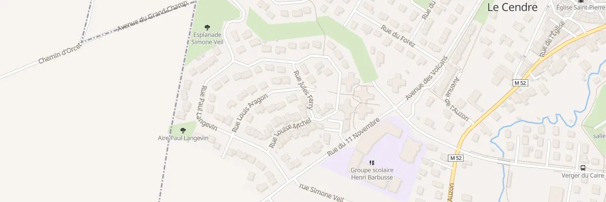 Plan du 3 Rue Jules Ferry au Cendre