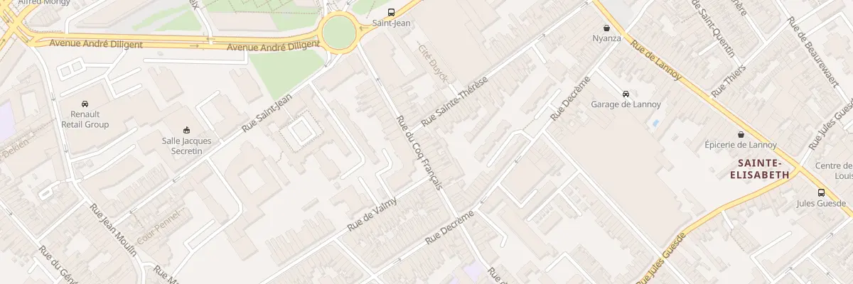 Plan du 131 Rue du Coq Français à Roubaix