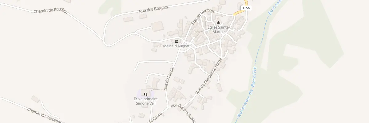 Plan du 5007 Rue du Lavoir à Augnat