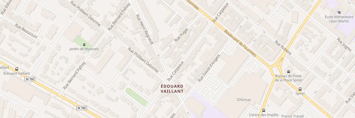 Plan du 160 Rue Carpeaux à Roubaix