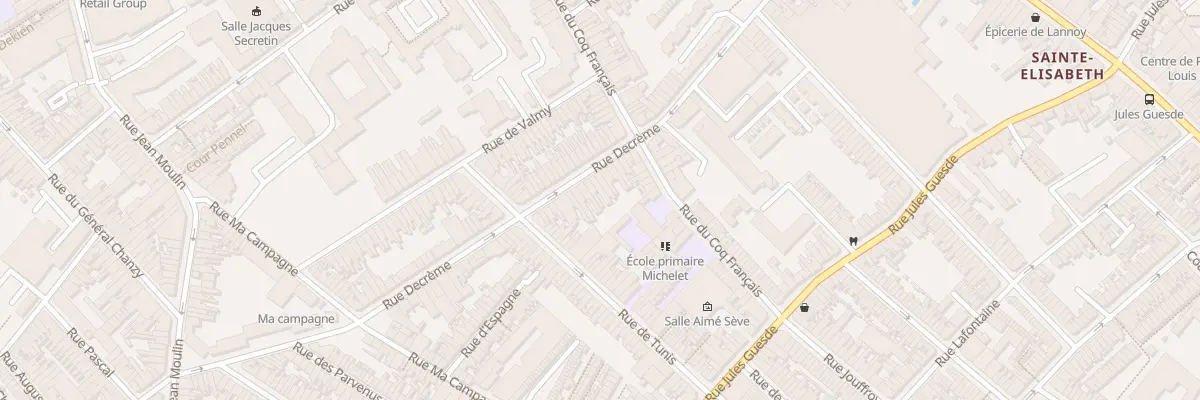 Plan du 86 Rue Decrême à Roubaix