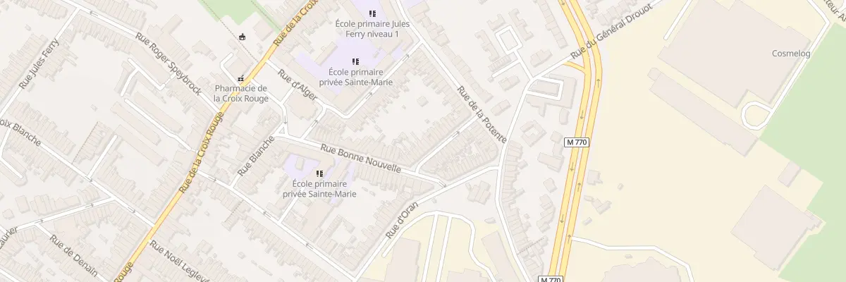 Plan du 13 Rue Suzanne Blin à Tourcoing