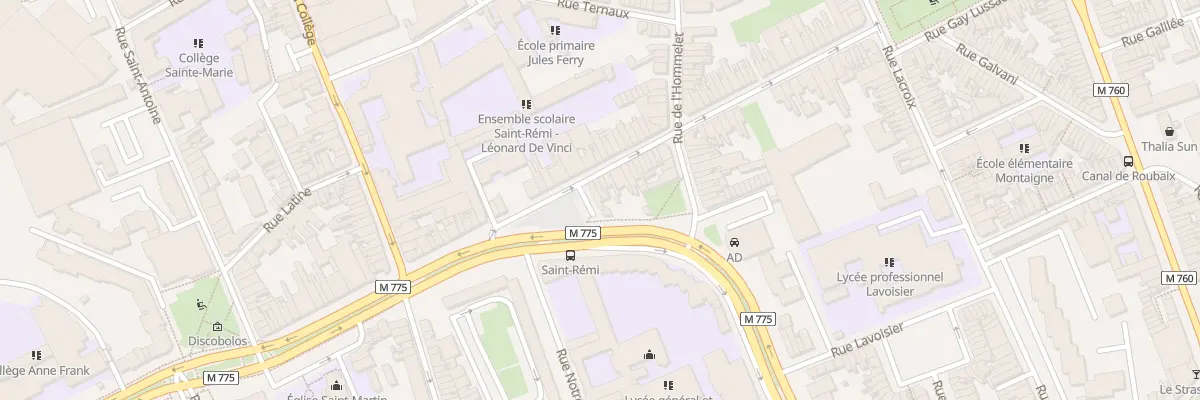 Plan du 22 Rue Pellart à Roubaix