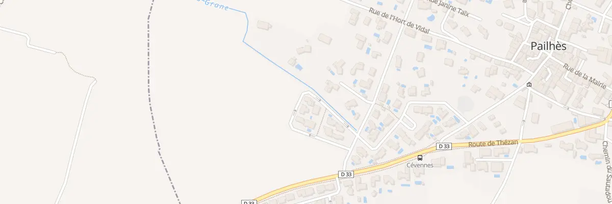 Plan du 12 Rue des Cardounettes à Pailhès