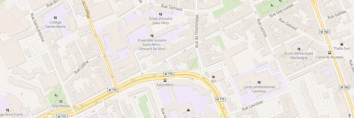 Plan du 28 Rue Pellart à Roubaix