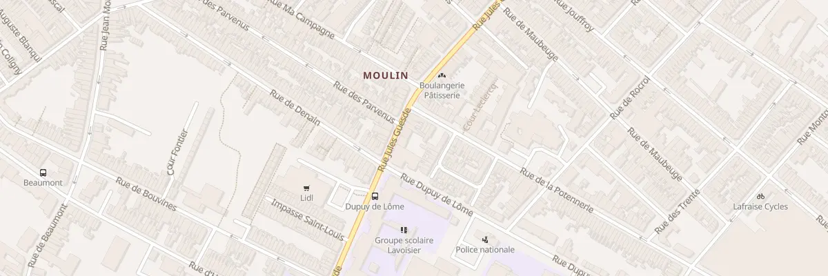 Plan du 8 Rue Jules Guesde à Roubaix