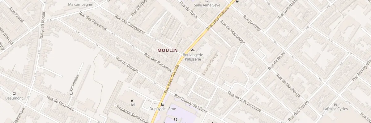 Plan du 18 Rue Jules Guesde à Roubaix
