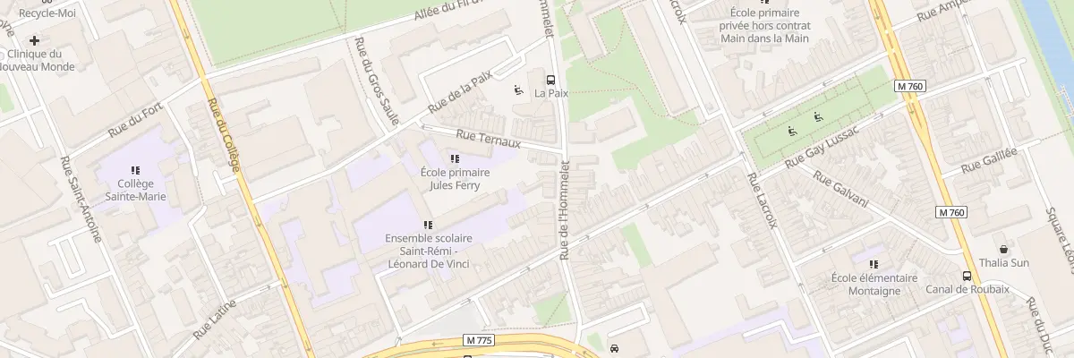 Plan du 107B Rue de l’Hommelet à Roubaix