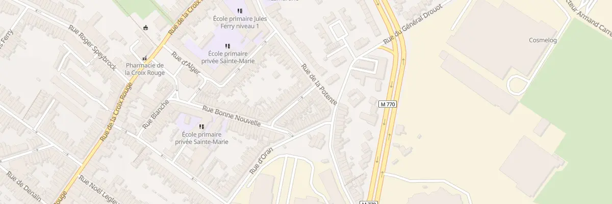 Plan du 24 Rue Suzanne Blin à Tourcoing