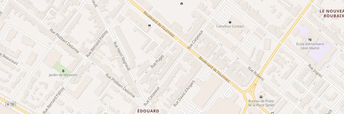 Plan du 120 Rue Carpeaux à Roubaix