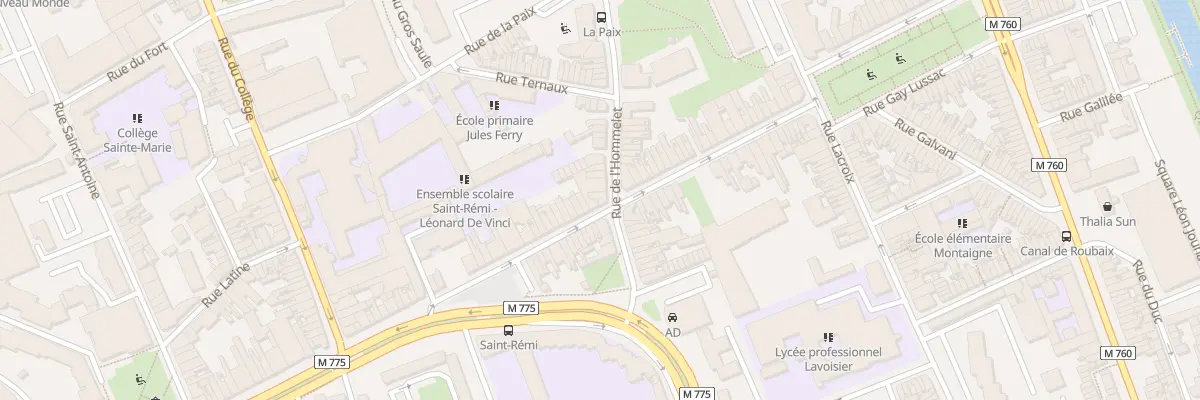 Plan du 89 Rue de l’Hommelet à Roubaix