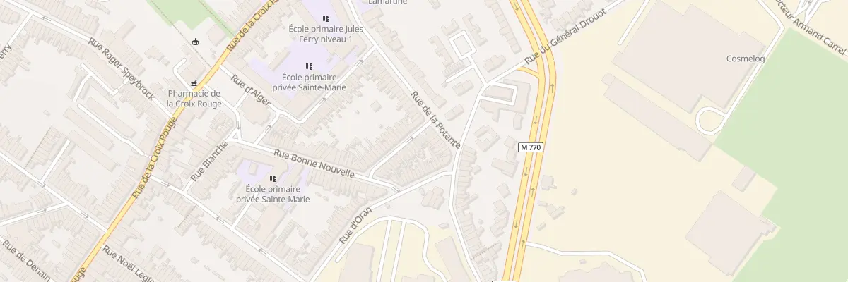 Plan du 28 Rue Suzanne Blin à Tourcoing