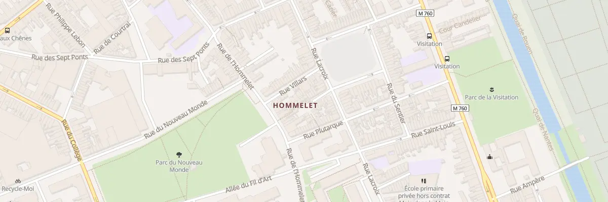 Plan du 5 Crs Bauters R de l’Hommelet à Roubaix
