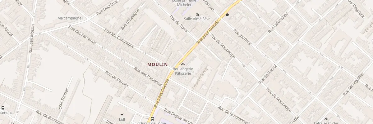 Plan du 36 Rue Jules Guesde à Roubaix