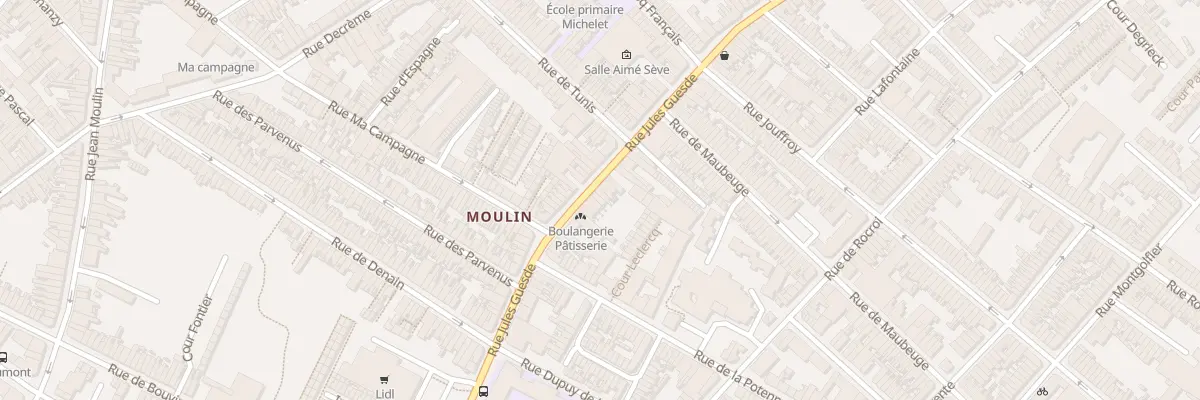 Plan du 40 Rue Jules Guesde à Roubaix