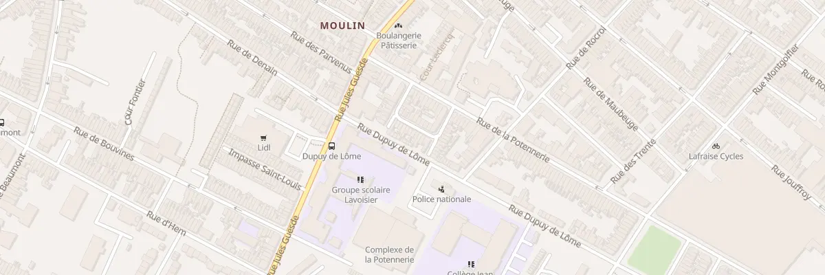 Plan du 30 Rue Courbet à Roubaix