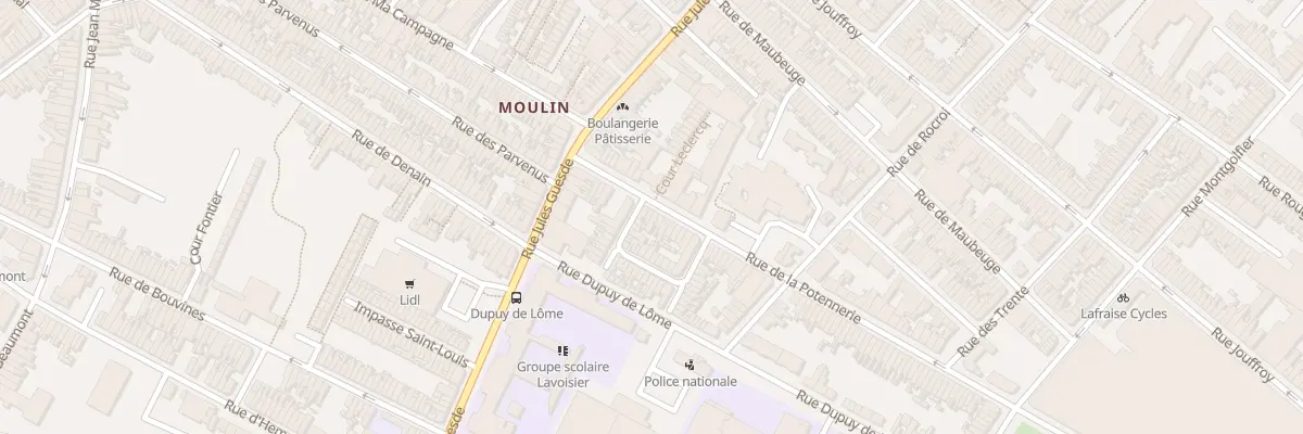 Plan du 8 Rue de la Potennerie à Roubaix
