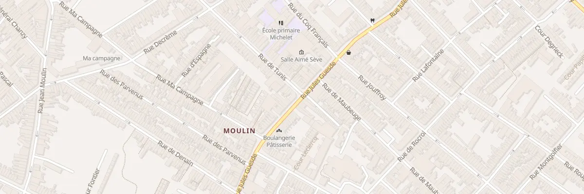 Plan du 107 Rue Jules Guesde à Roubaix