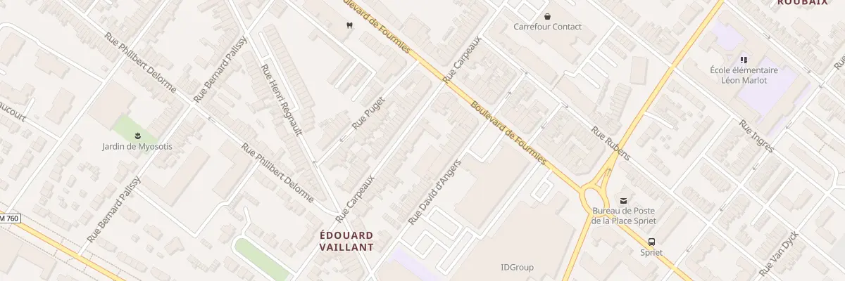 Plan du 107 Rue Carpeaux à Roubaix