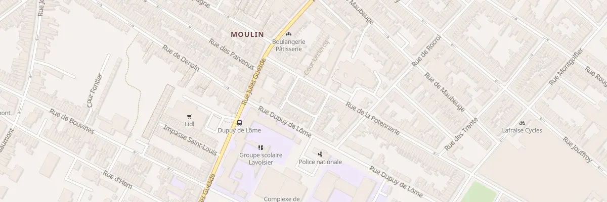 Plan du 11 Rue Courbet à Roubaix