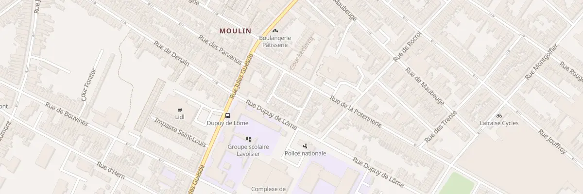 Plan du 13 Rue Courbet à Roubaix
