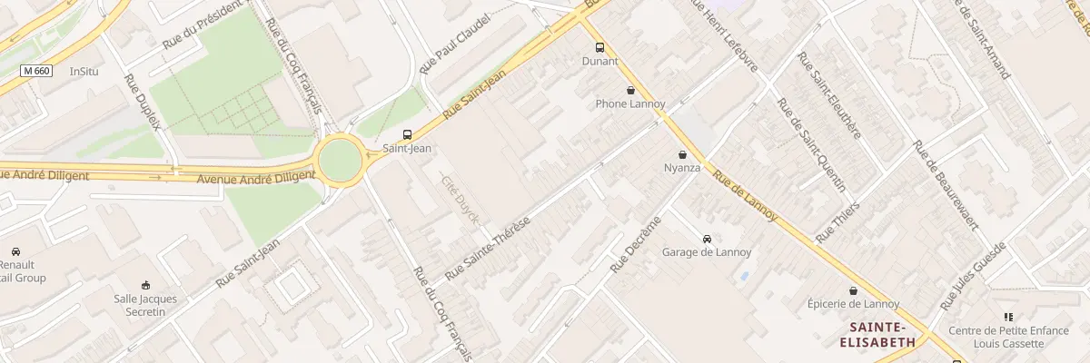 Plan du 38 Rue Sainte-Thérèse à Roubaix