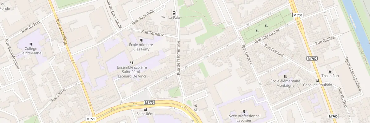Plan du 53 Rue Pellart à Roubaix