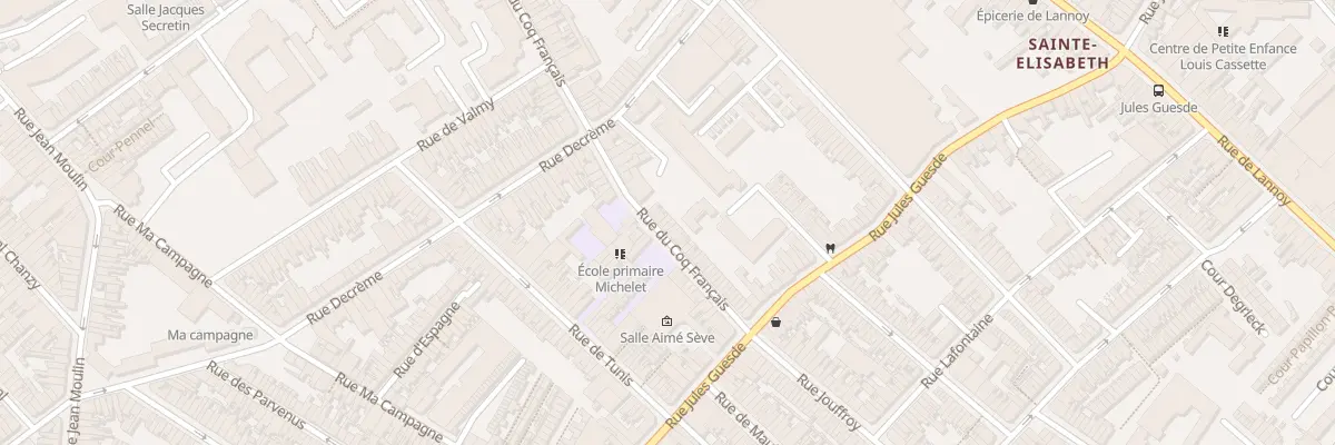 Plan du 191 Rue du Coq Français à Roubaix