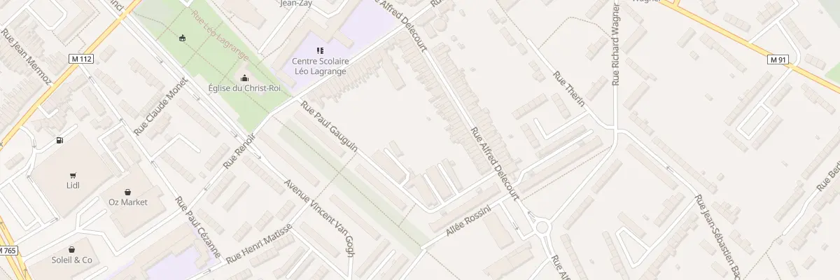 Plan du 74 Rue Alfred Delecourt à Wattrelos