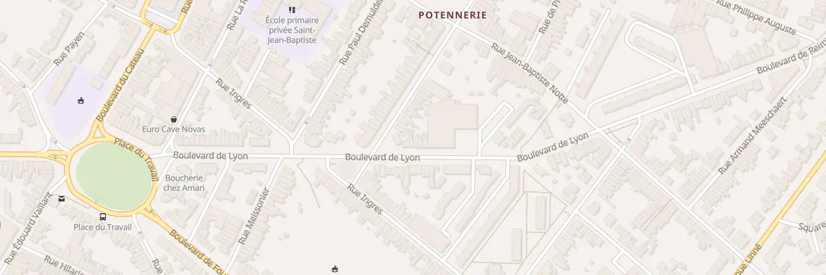 Plan du 97 Bd de Lyon à Roubaix