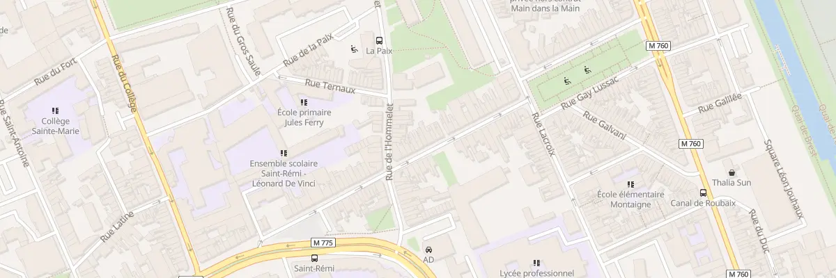 Plan du 61 Rue Pellart à Roubaix