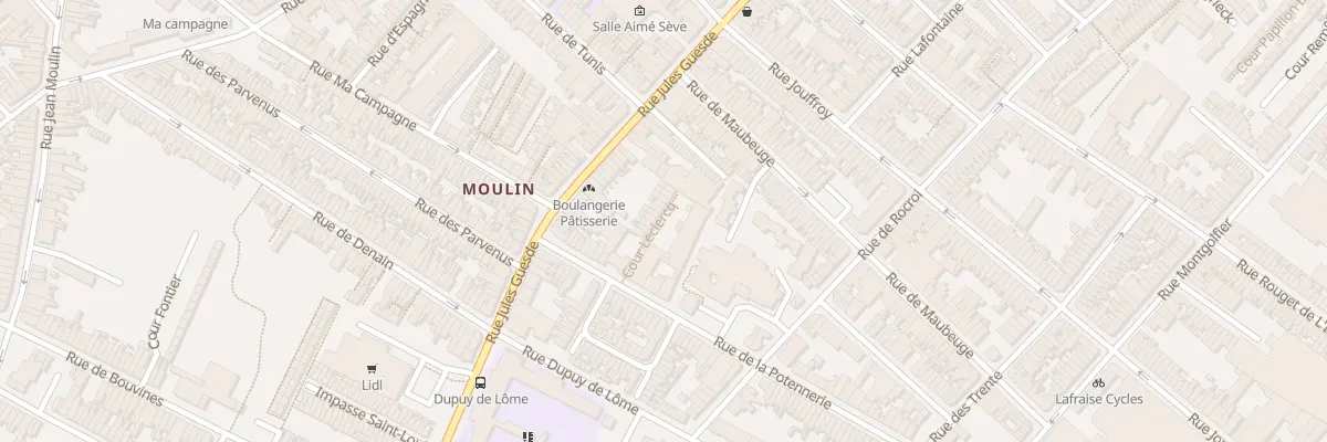 Plan du 5 Crs Leclercq Rue Potennerie à Roubaix