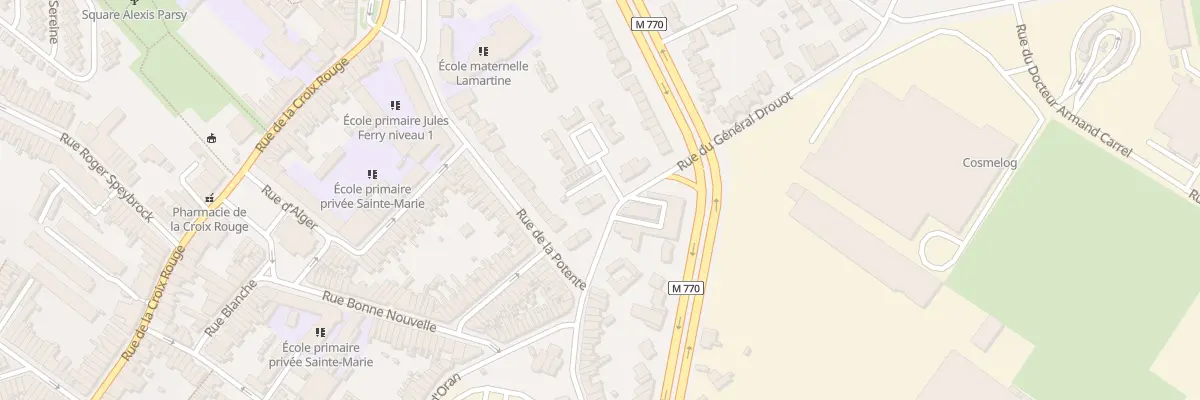 Plan du 9 Rue du Général Drouot à Tourcoing