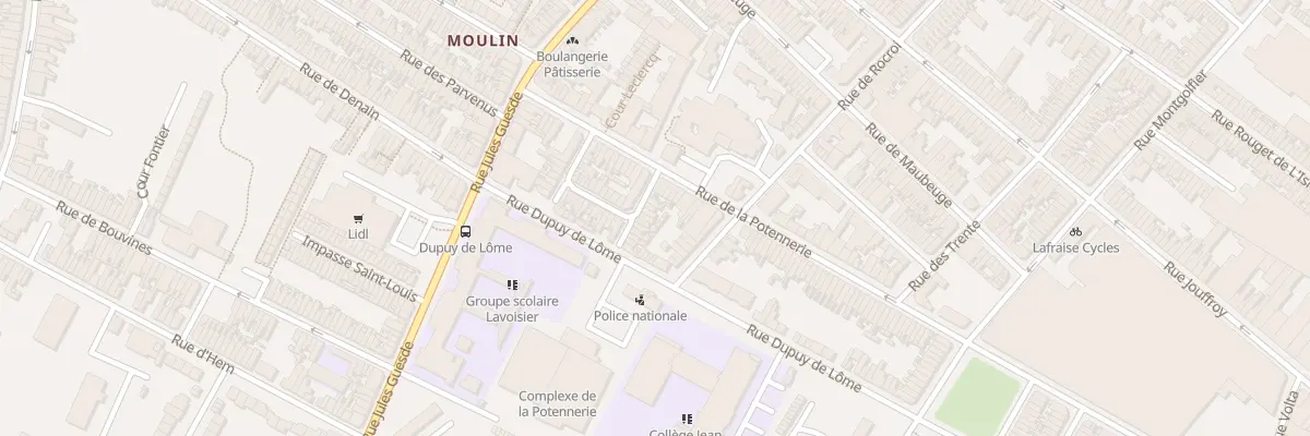 Plan du 54 Rue Courbet à Roubaix