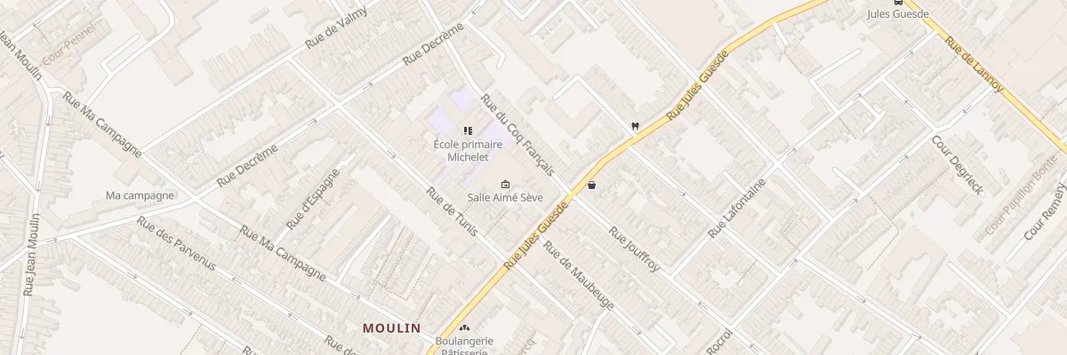 Plan du 208 Rue du Coq Français à Roubaix