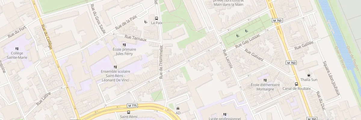 Plan du 69 Rue Pellart à Roubaix