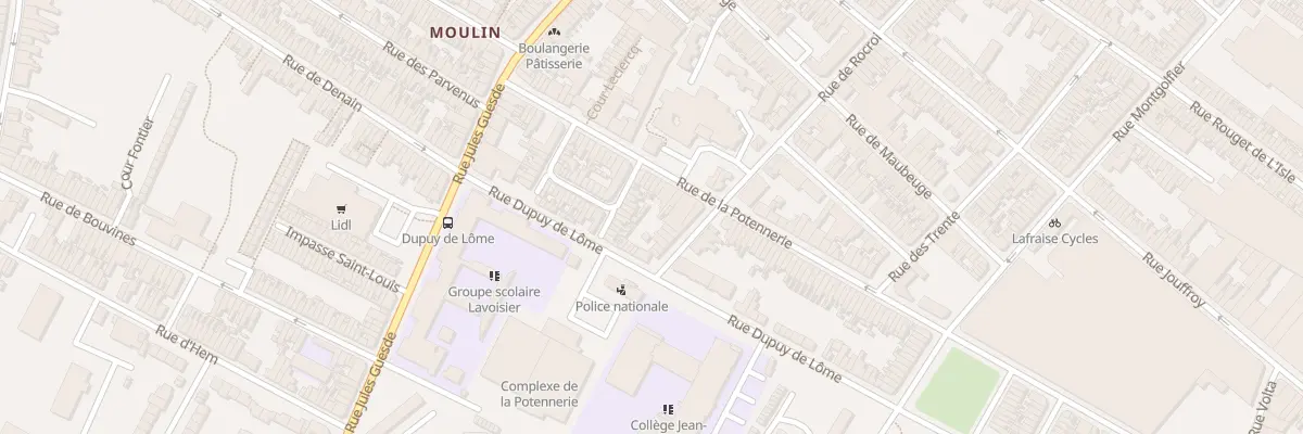 Plan du 32 Rue de la Potennerie à Roubaix