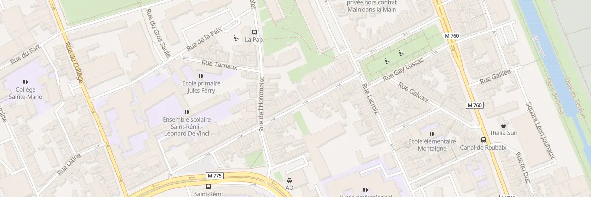 Plan du 71 Rue Pellart à Roubaix