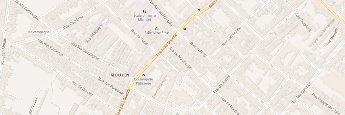 Plan du 8 Rue de Maubeuge à Roubaix