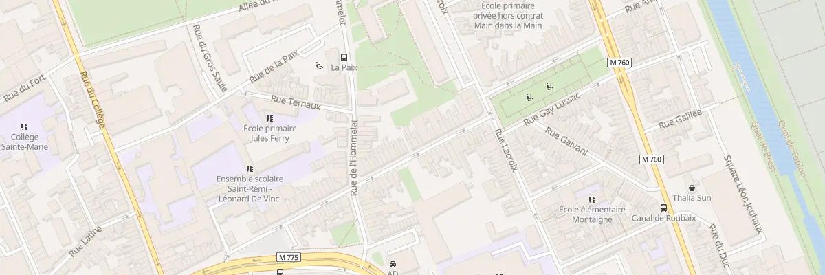 Plan du 79 Rue Pellart à Roubaix