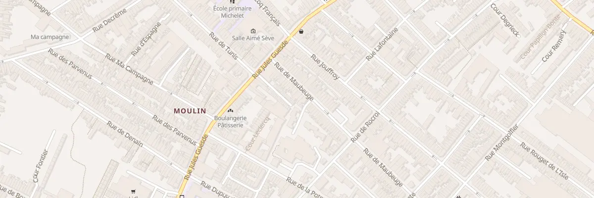 Plan du 26 Rue de Maubeuge à Roubaix