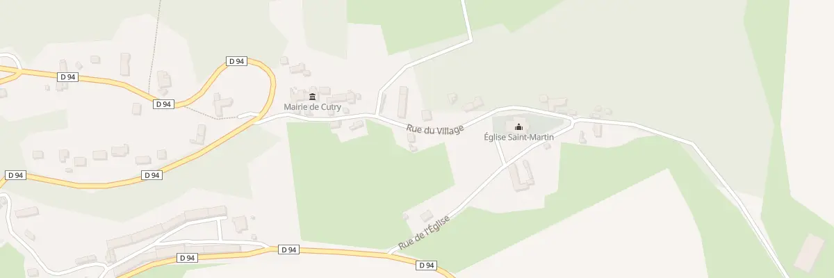 Plan du 1 Rue du Village à Cutry
