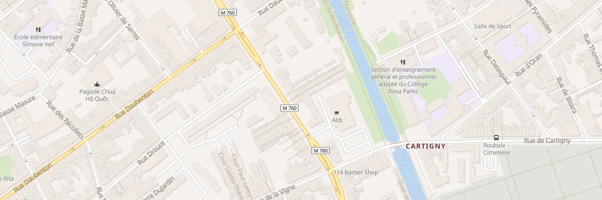Plan du 16B Bd de Metz à Roubaix