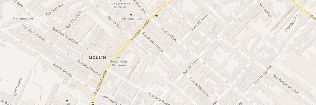 Plan du 30 Rue de Maubeuge à Roubaix