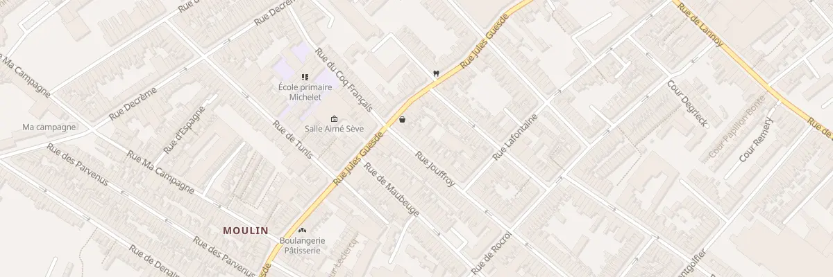 Plan du 7 Rue Jouffroy à Roubaix